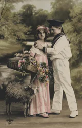 Zwei Kinder im Kostüm